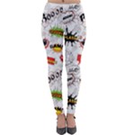 Pattern Seamless Texture Cartoon Lightweight Velour Leggings