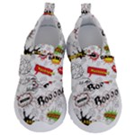 Pattern Seamless Texture Cartoon Kids  Velcro No Lace Shoes