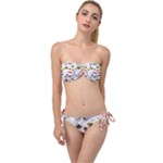 Pattern Seamless Texture Cartoon Twist Bandeau Bikini Set