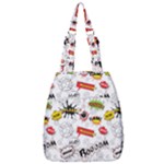 Pattern Seamless Texture Cartoon Center Zip Backpack