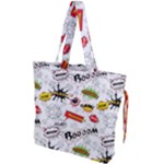 Pattern Seamless Texture Cartoon Drawstring Tote Bag