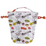 Pattern Seamless Texture Cartoon Drawstring Bucket Bag