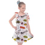 Pattern Seamless Texture Cartoon Kids  Tie Up Tunic Dress