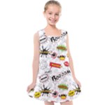 Pattern Seamless Texture Cartoon Kids  Cross Back Dress