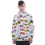 Pattern Seamless Texture Cartoon Men s Front Pocket Pullover Windbreaker