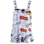 Pattern Seamless Texture Cartoon Kids  Layered Skirt Swimsuit