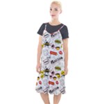 Pattern Seamless Texture Cartoon Camis Fishtail Dress