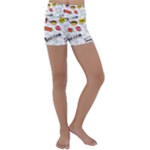 Pattern Seamless Texture Cartoon Kids  Lightweight Velour Yoga Shorts