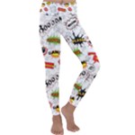 Pattern Seamless Texture Cartoon Kids  Lightweight Velour Classic Yoga Leggings