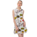 Pattern Seamless Texture Cartoon Sleeveless Shirt Dress