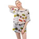 Pattern Seamless Texture Cartoon Oversized Chiffon Top