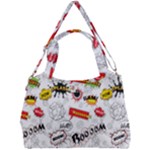 Pattern Seamless Texture Cartoon Double Compartment Shoulder Bag