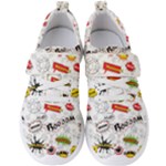 Pattern Seamless Texture Cartoon Men s Velcro Strap Shoes