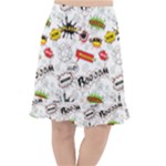 Pattern Seamless Texture Cartoon Fishtail Chiffon Skirt