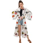 Pattern Seamless Texture Cartoon Maxi Kimono