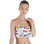 Pattern Seamless Texture Cartoon Layered Top Bikini Top 