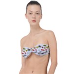 Pattern Seamless Texture Cartoon Classic Bandeau Bikini Top 