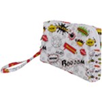 Pattern Seamless Texture Cartoon Wristlet Pouch Bag (Small)