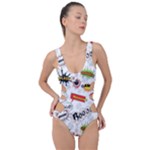 Pattern Seamless Texture Cartoon Side Cut Out Swimsuit