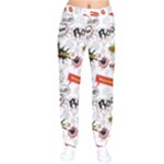 Pattern Seamless Texture Cartoon Women Velvet Drawstring Pants