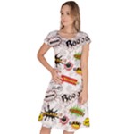 Pattern Seamless Texture Cartoon Classic Short Sleeve Dress