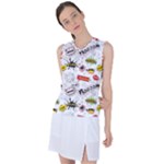 Pattern Seamless Texture Cartoon Women s Sleeveless Sports Top