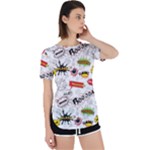 Pattern Seamless Texture Cartoon Perpetual Short Sleeve T-Shirt