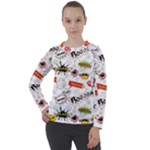 Pattern Seamless Texture Cartoon Women s Long Sleeve Raglan T-Shirt