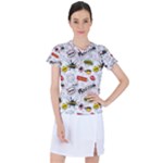 Pattern Seamless Texture Cartoon Women s Sports Top