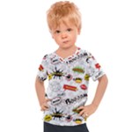 Pattern Seamless Texture Cartoon Kids  Sports T-Shirt