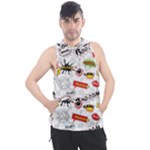 Pattern Seamless Texture Cartoon Men s Sleeveless Hoodie