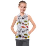 Pattern Seamless Texture Cartoon Kids  Sleeveless Hoodie