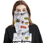 Pattern Seamless Texture Cartoon Face Covering Bandana (Triangle)