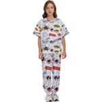 Pattern Seamless Texture Cartoon Kids  T-Shirt and Pants Sports Set