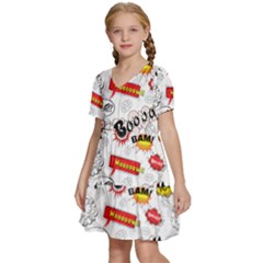 Kids  Short Sleeve Tiered Mini Dress 