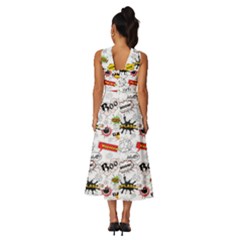 Sleeveless Cross Front Cocktail Midi Chiffon Dress 