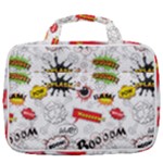 Pattern Seamless Texture Cartoon Travel Toiletry Bag With Hanging Hook