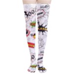 Pattern Seamless Texture Cartoon Thigh High Stockings