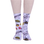 Pattern Seamless Texture Cartoon Smooth Crew Length Tube Socks