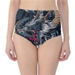 Dragon Snake Legend Japanese Mythology Classic High-Waist Bikini Bottoms