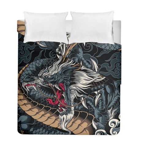 Dragon Snake Legend Japanese Mythology Duvet Cover Double Side (Full/ Double Size) from ArtsNow.com