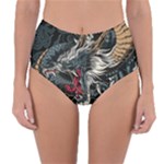 Dragon Snake Legend Japanese Mythology Reversible High-Waist Bikini Bottoms