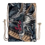 Dragon Snake Legend Japanese Mythology Drawstring Bag (Large)