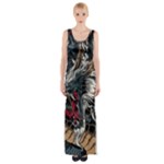 Dragon Snake Legend Japanese Mythology Thigh Split Maxi Dress