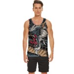 Dragon Snake Legend Japanese Mythology Men s Wide Collar Tank Top