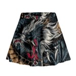 Dragon Snake Legend Japanese Mythology Mini Flare Skirt