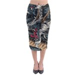 Dragon Snake Legend Japanese Mythology Midi Pencil Skirt