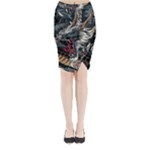 Dragon Snake Legend Japanese Mythology Midi Wrap Pencil Skirt