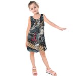 Dragon Snake Legend Japanese Mythology Kids  Sleeveless Dress