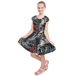 Dragon Snake Legend Japanese Mythology Kids  Short Sleeve Dress